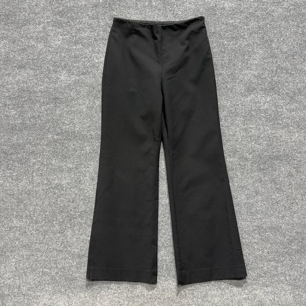 Club Monaco Pants Womens 12 Black Twill Straight Leg Lined Dress Trousers Office